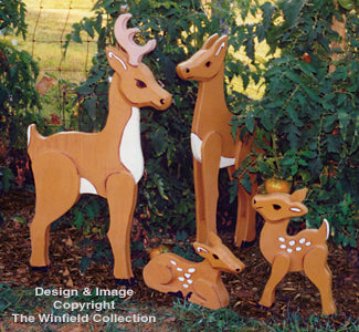 Whitetail Deer Family Wood Pattern - The Winfield Collection