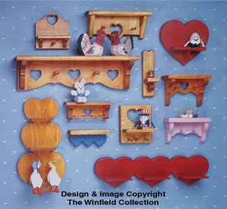 12 Country Heart Shelf Patterns