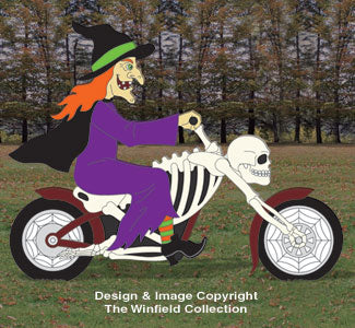 Motorcyclin' Witch Pattern - The Winfield Collection