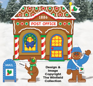 Gingerbread Post Office Pattern - The Winfield Collection