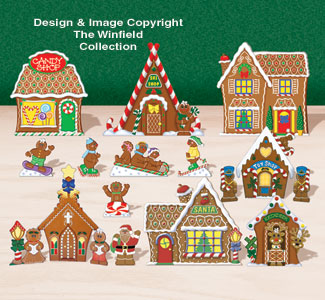 Tabletop Gingerbread Village #2 Pattern - The Winfield Collection