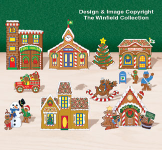 Tabletop Gingerbread Village #3 Pattern - The Winfield Collection