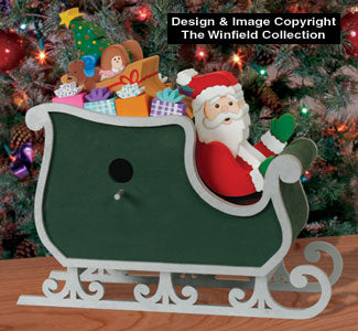 Santa Sleigh Birdhouse Decor Pattern