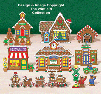 Gingerbread Village Pattern Set (W1723, 1724 & 1725) - The Winfield Collection