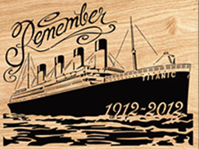 Titanic Tribute Scrolled Art Pattern