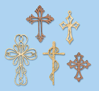Ornamentale Wandkreuze, 3er-Muster-Set