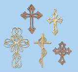 Ornamentale Wandkreuze, 3er-Muster-Set