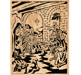 Das Krippenporträt-Kunstmuster