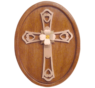 Compound Cut Blossom Cross Plaque Pattern - The Winfield Collection