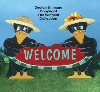 Crows Welcome Sign Pattern