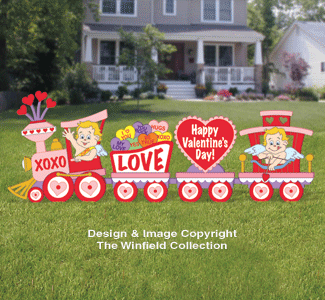 Valentine's Day Train Woodcraft Pattern
