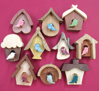 Projektmuster „Whimsy Birdhouse Ornaments Set 2“