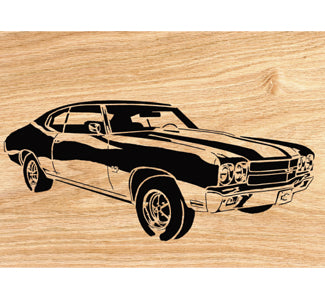 1970 Chevelle SS Scrolled Wall Art Pattern