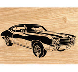 1970 Chevelle SS Scrolled Wall Art Pattern