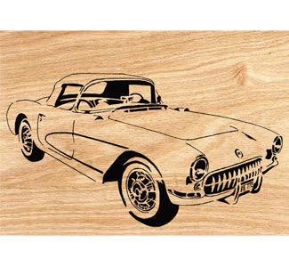 1957 Corvette Scrolled Wall Art Pattern