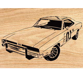 1969 Dodge Charger "General Lee" Scrolled Art Pattern - The Winfield Collection
