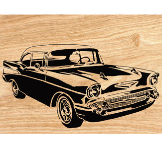 1957 Chevy Scrolled Wall Art Pattern
