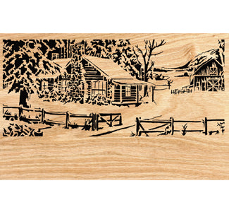Winter Retreat Scrolled Wall Art Pattern
