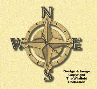 Compass Wall Clock Woodcraft Pattern – The Winfield Collection