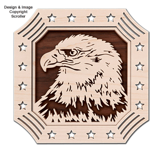 Patriotischer Adler Frame-N-Art Scroll-Design