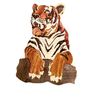 Resting Tiger Intarsia Pattern