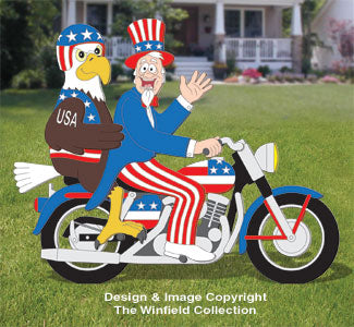 Uncle Sam, Eagle and Cycle Pattern Set (W1781 & 1782)