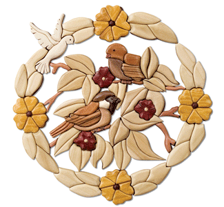 His Eye is on the Sparrow Intarsia Pattern - The Winfield Collection