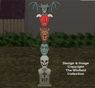 Halloween Totem Pole Woodworking Plans - The Winfield Collection