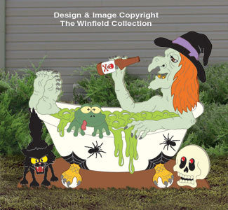 Bathtub Witch Woodcrafting Pattern