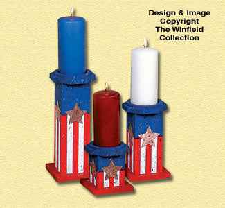 Patriotic Candleholder Trio Pattern