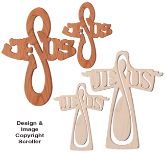 "JESUS"  Wall Cross Pattern Set
