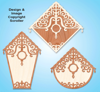 Filigranes Overlay-Vogelhäuschen-Designmuster