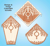 Filigranes Overlay-Vogelhäuschen-Designmuster