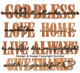 Scrolled Art Wall Plaques Pattern Set