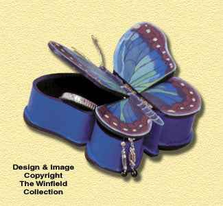 Butterfly Boxwood Pattern Butterfly Jewelry Box Wood Pattern(F) - The Winfield Collection