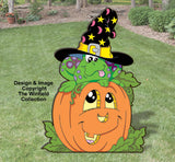 Pumpkin Patch Frog Color Poster