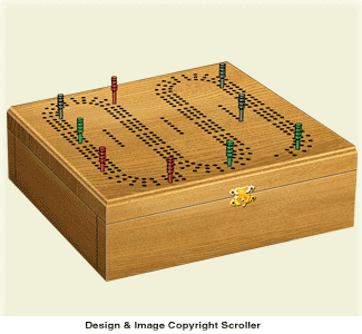 Cribbage Board Box Pattern #3 - The Winfield Collection
