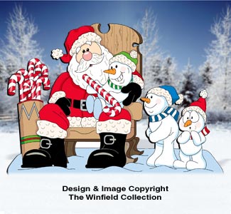 Santa With Snow Kids Pattern