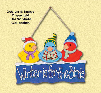 Winter Birds Wall Decor Pattern
