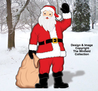 Giant Waving Santa Color Poster