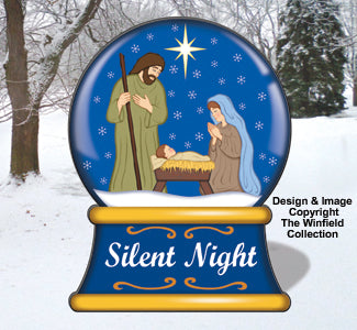 Großes, farbiges Schneekugel-Poster „Stille Nacht“