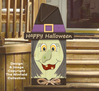 Reversible Pallet Wood Santa/Witch Pattern