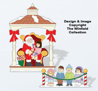 Christmas Village Visiting Santa Pattern