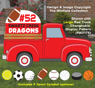 Large Red Truck Cargo #7 Pattern Set