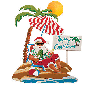 Santa On The Beach Woodcraft Pattern - The Winfield Collection