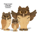 Woodland Layered Owl Pattern Set #1