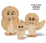 Woodland Layered Owl Pattern Set #2