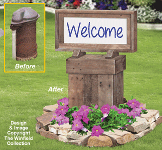 Outdoor Well Head Cover Woodcraft Pattern