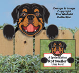 Rottweiler Fence Peeker/Spoiled Sign