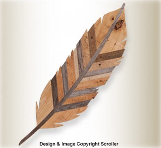 GIANT Pallet Wood Feather Wall Decor Pattern